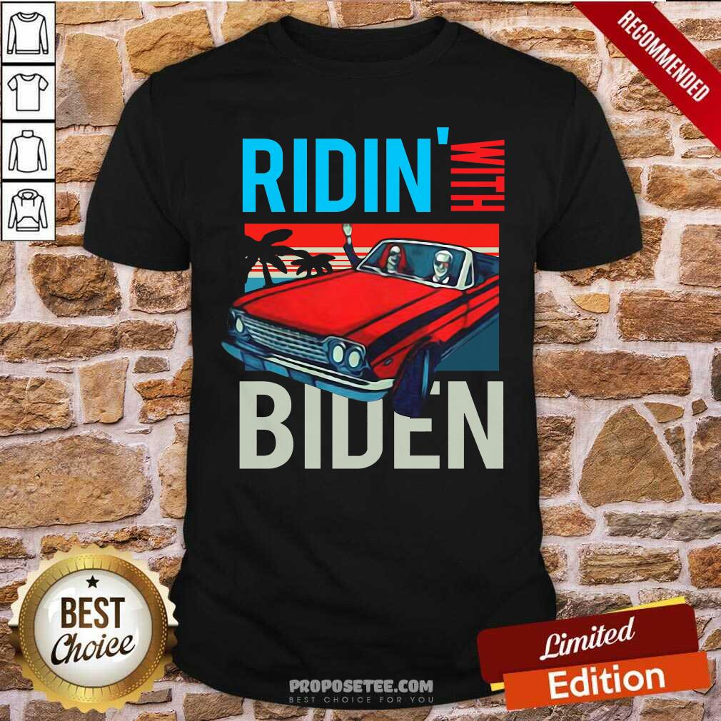 Happy Car Riding With Biden Kamala Harris Joe Biden Vintage Retro Shirt
