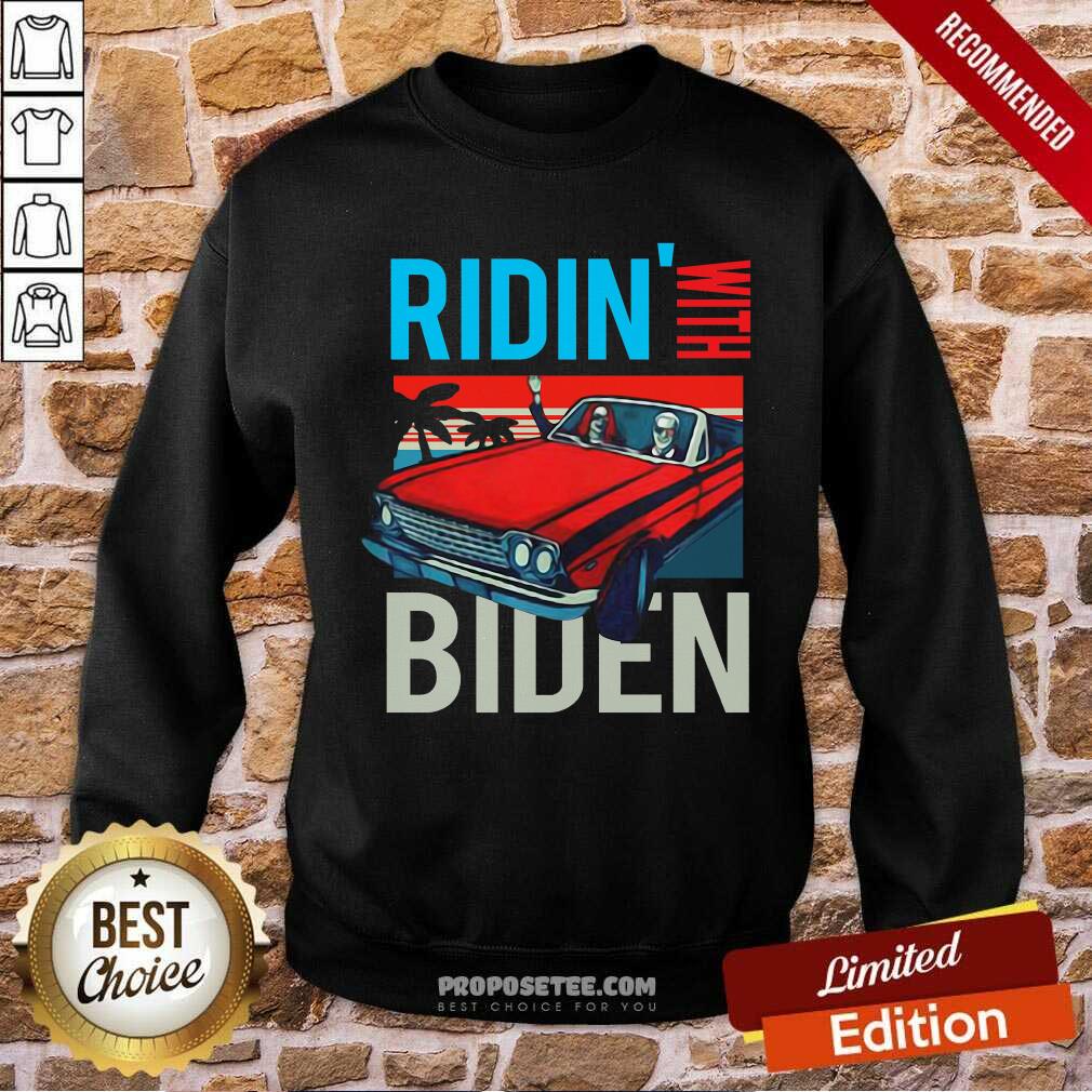 Happy Car Riding With Biden Kamala Harris Joe Biden Vintage Retro Shirt - Image 5