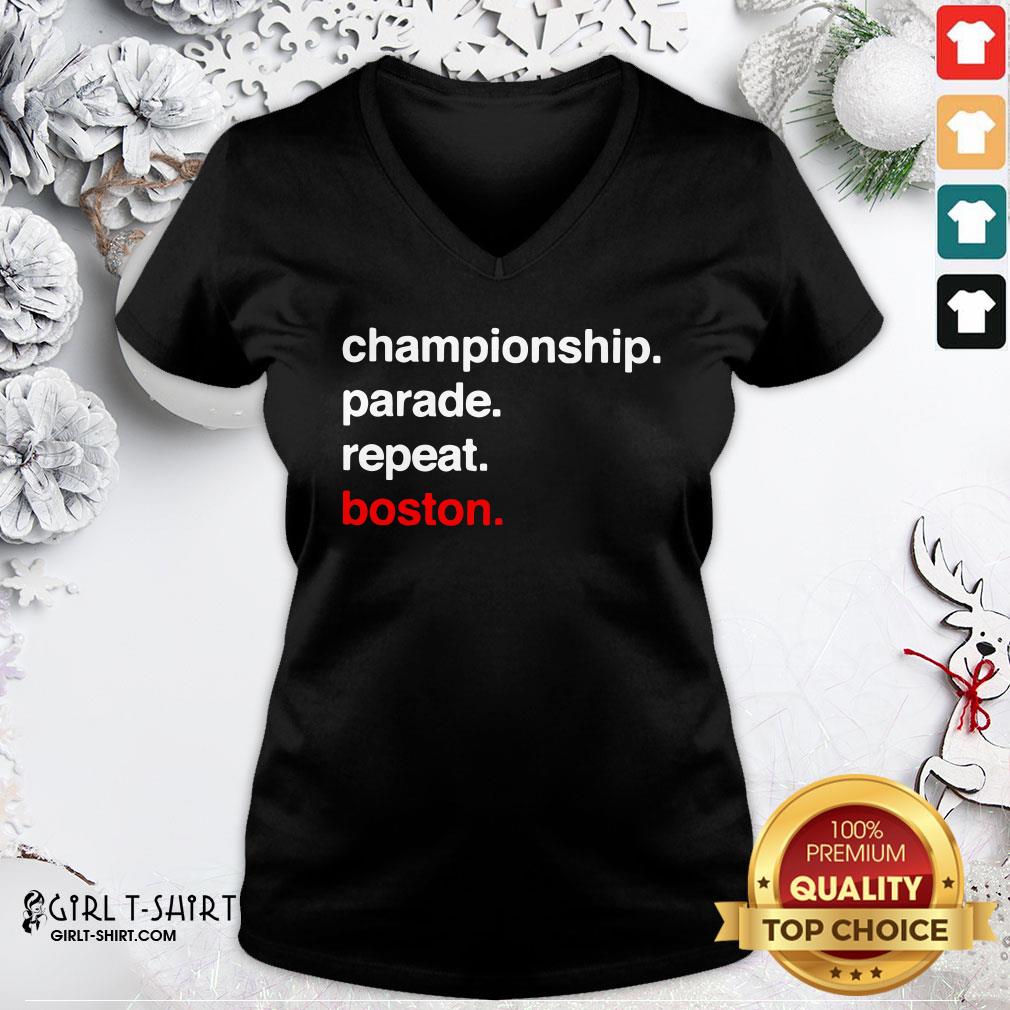Happy Championship Parade Repeat Boston Shirt - Image 2