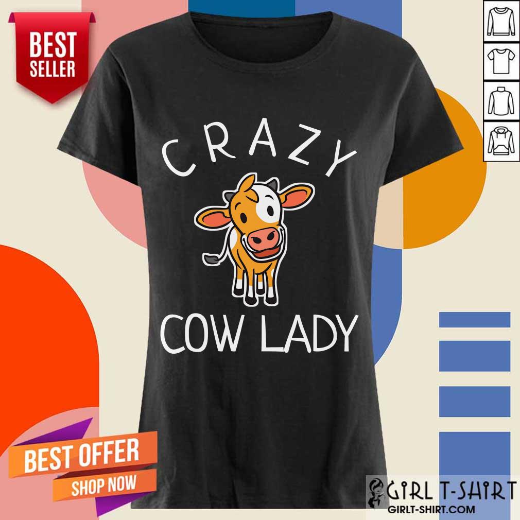 Happy Crazy Cow Lady Shirt - Image 2