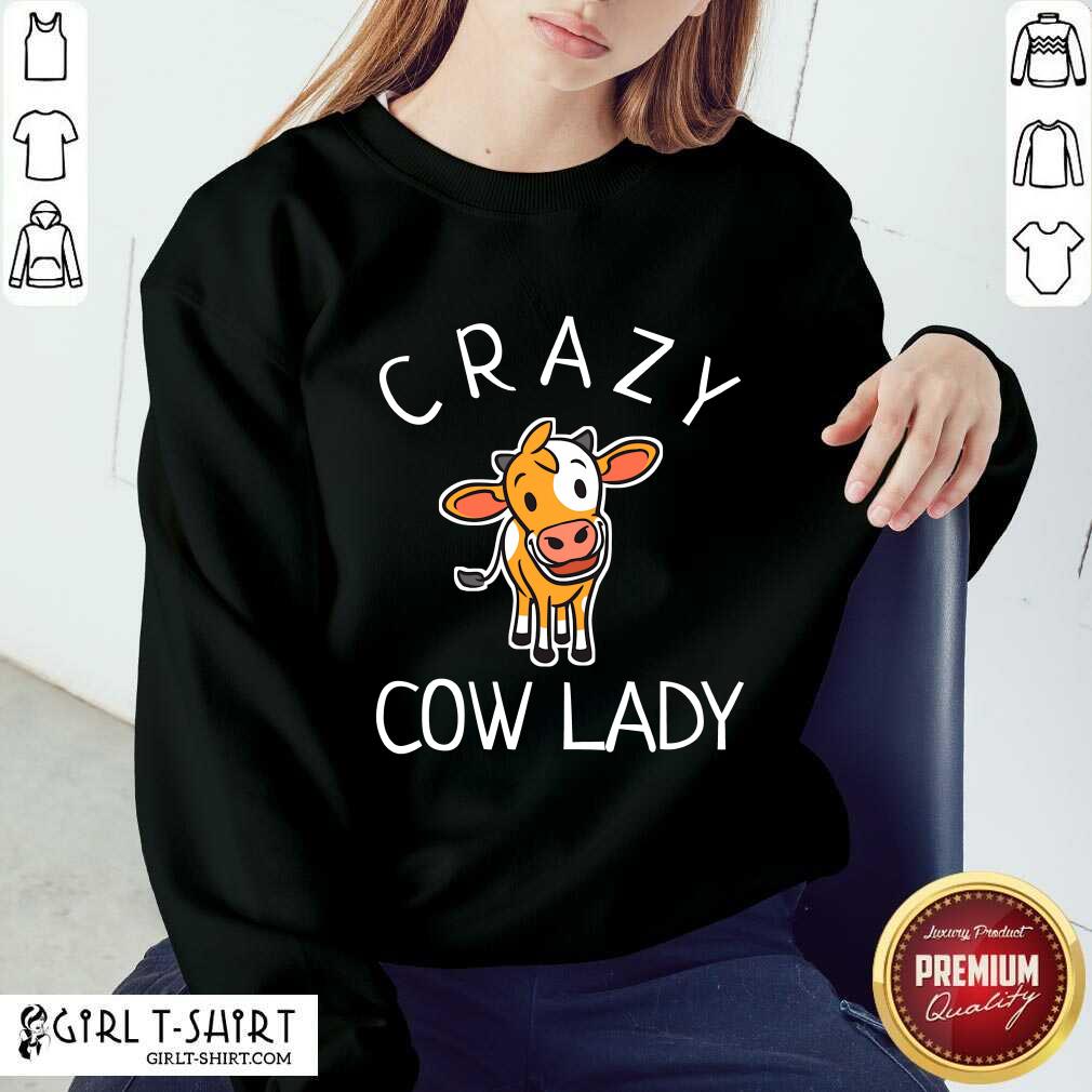 Happy Crazy Cow Lady Shirt - Image 4