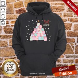 Alternative view of Happy Cute Cats Christmas Tree Lights Holiday Xmas Gift Shirt