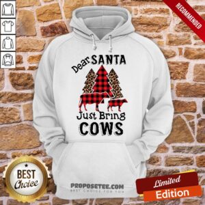 Alternative view of Happy Dear Santa Just Brings Cows Shirt