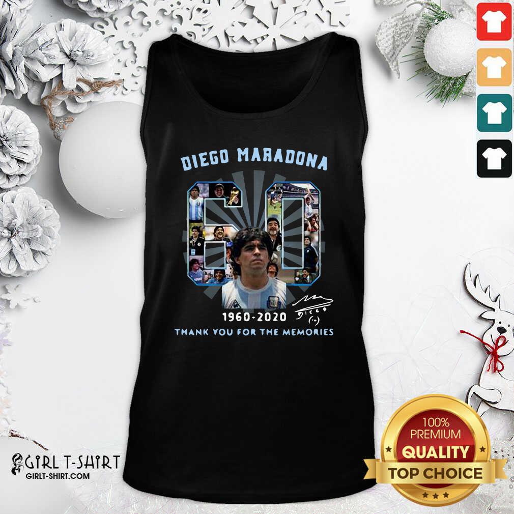Happy Diego Maradona 60 Years 1960 2020 Thank You For The Memories Shirt - Image 3