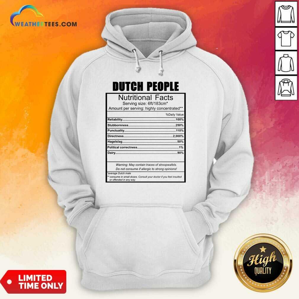 Happy Dutch People Nutritional Facts Weight Lifting Shirt - Image 5