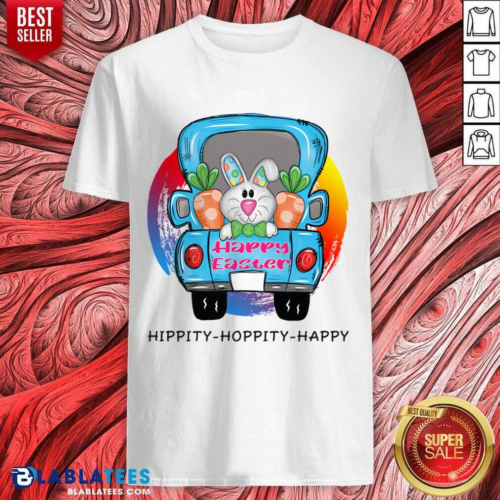 Happy Easter Bunny Hunting Eggs On Classic Truck Shirt