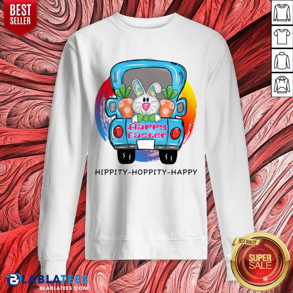 Happy Easter Bunny Hunting Eggs On Classic Truck Shirt - Image 5