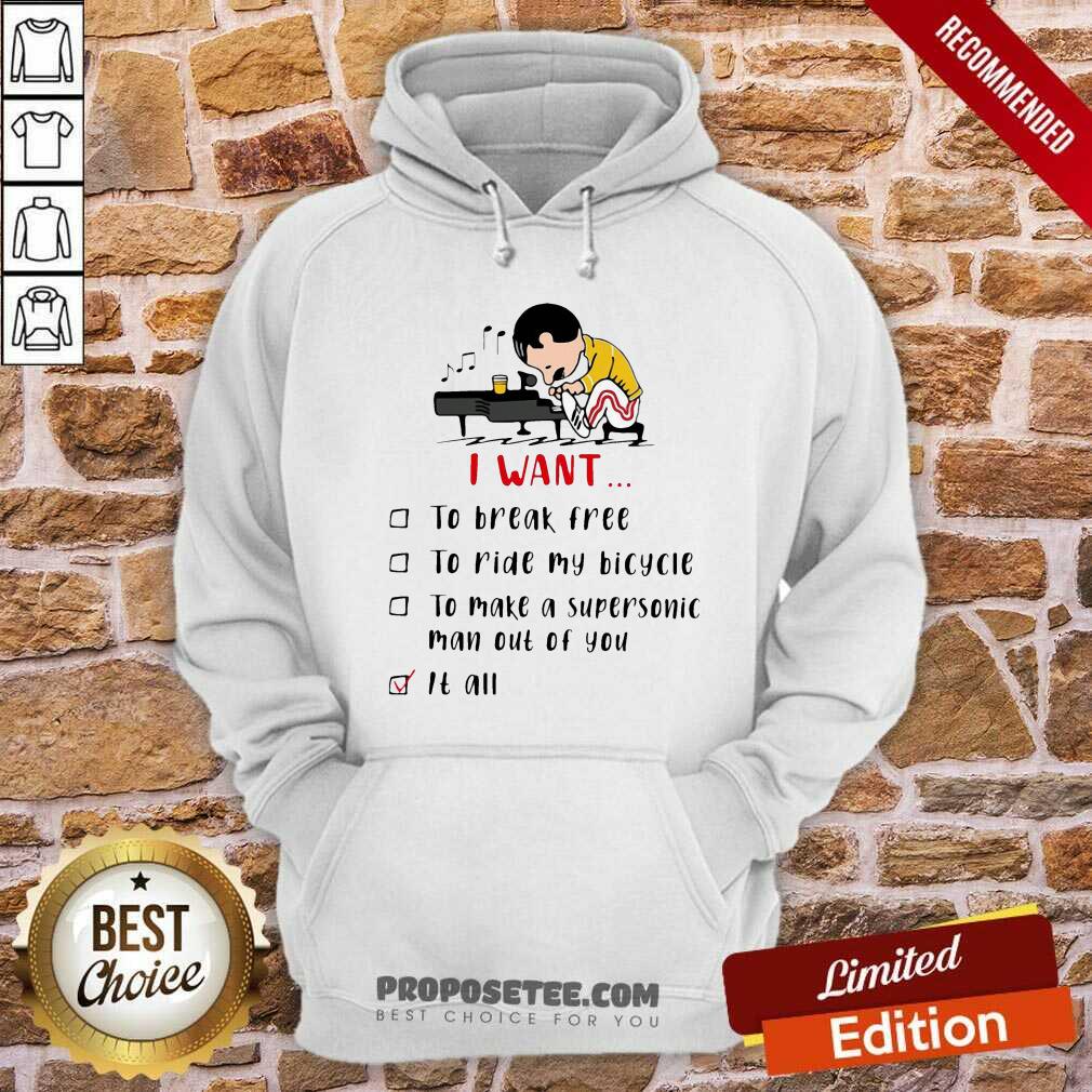 Happy Freddie Mercury Play Piano I Want To Break Free To Ride My Bicycle To Make A Supersonic Man Out Of You Shirt - Image 2