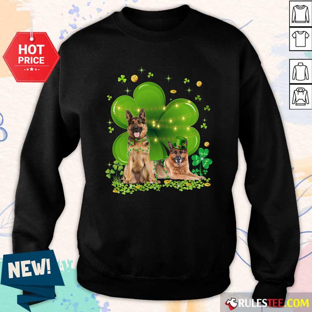 Happy German Shepherd Shamrock St Patricks Day Shirt - Image 5