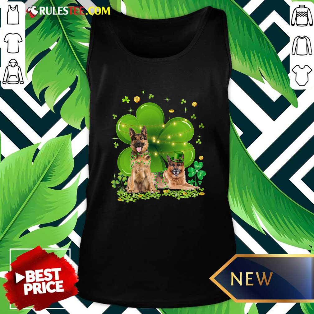 Happy German Shepherd Shamrock St Patricks Day Shirt - Image 4