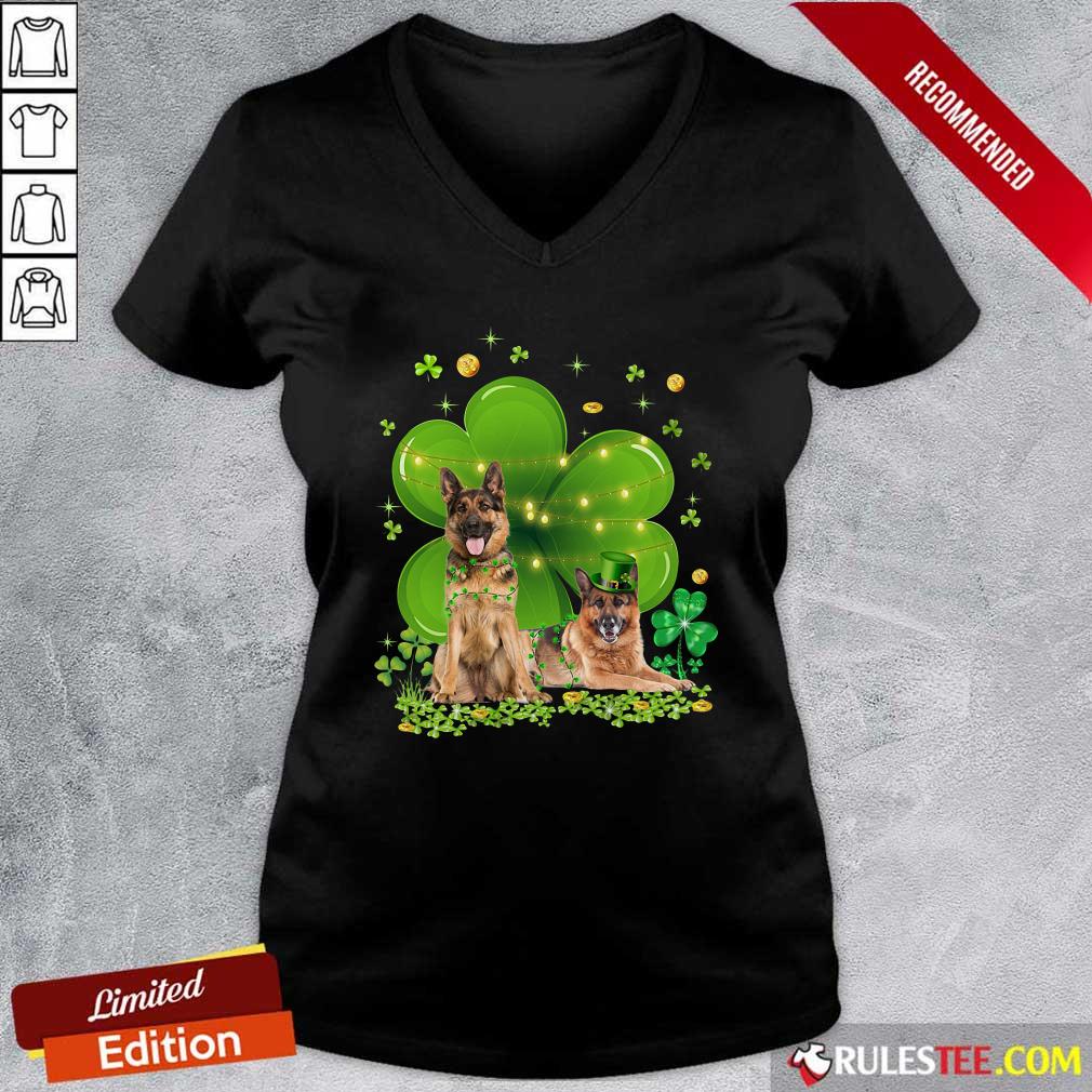 Happy German Shepherd Shamrock St Patricks Day Shirt - Image 3