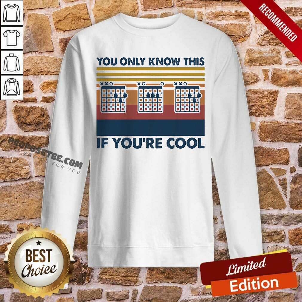 Happy Guitar You Only Know This If You’Re Cool Vintage Retro Shirt - Image 5
