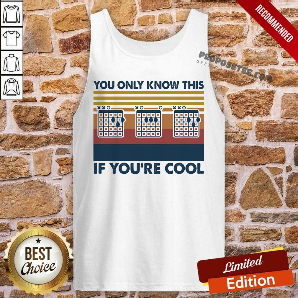 Happy Guitar You Only Know This If You’Re Cool Vintage Retro Shirt - Image 4