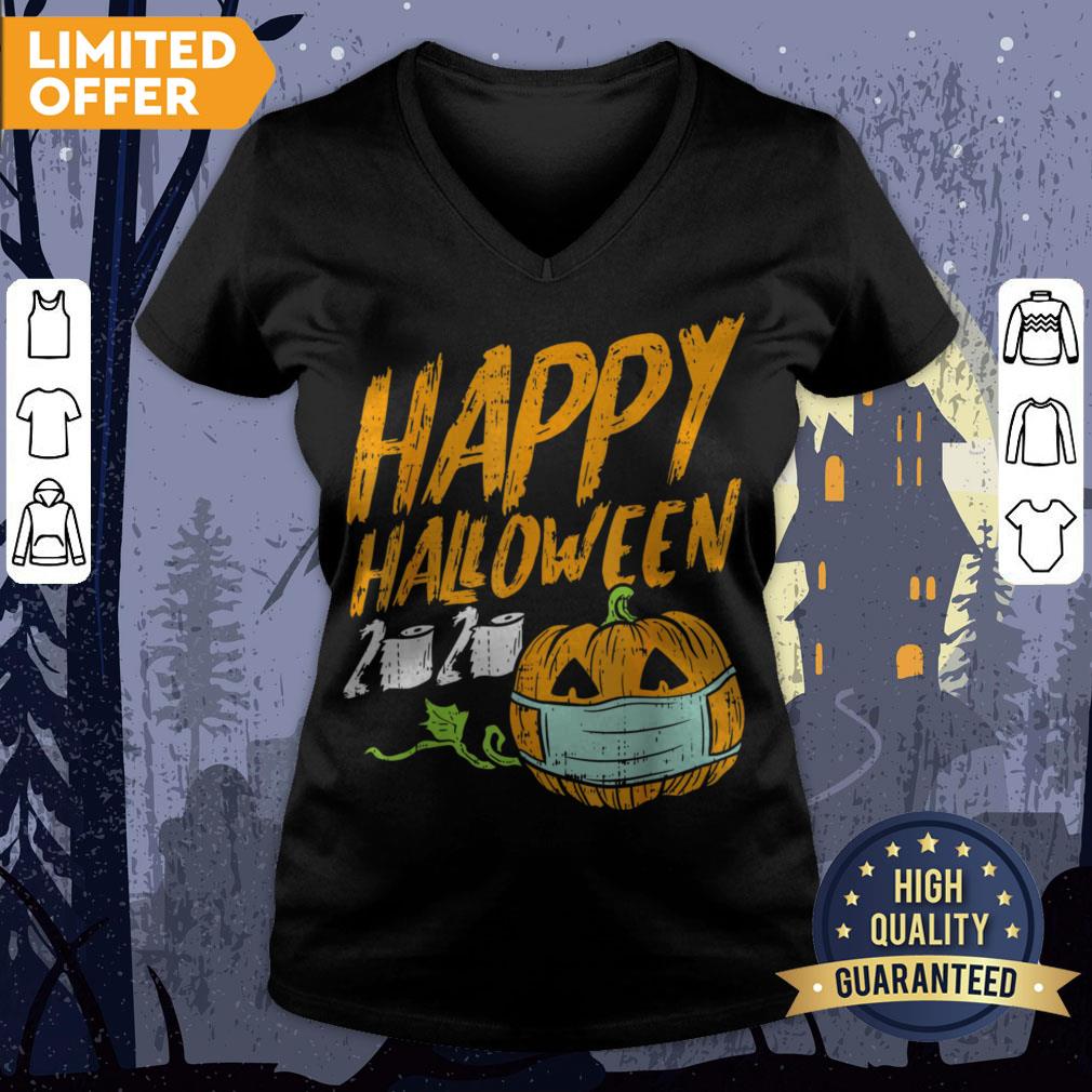 Happy Halloween 2020 Jack O Lantern In Mask Funny Quarantine Shirt - Image 3