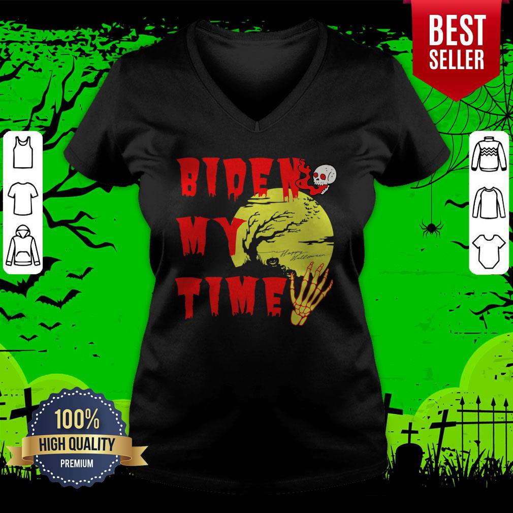 Happy Halloween Biden Skull My Time Shirt - Image 4