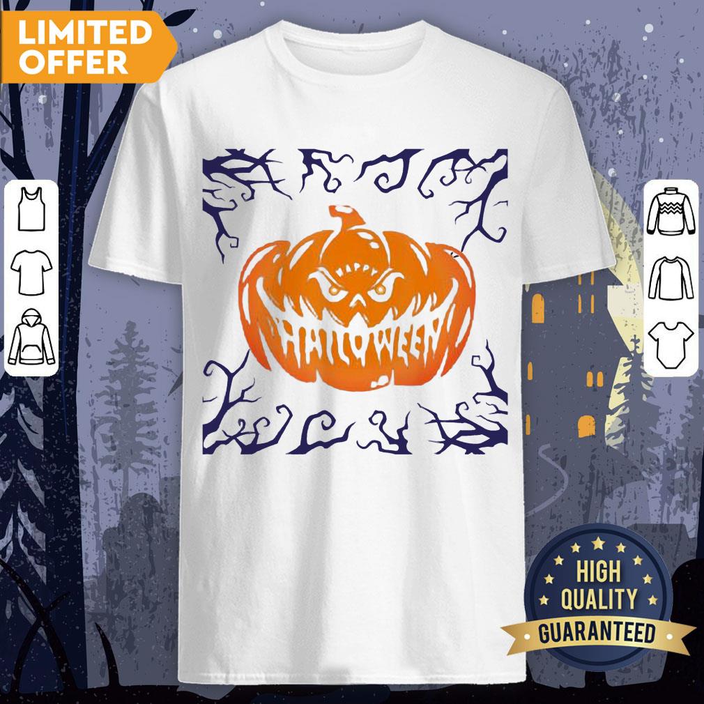 Happy Halloween Shirt Women Men Scary Night Pumpkin Face T-Shirt