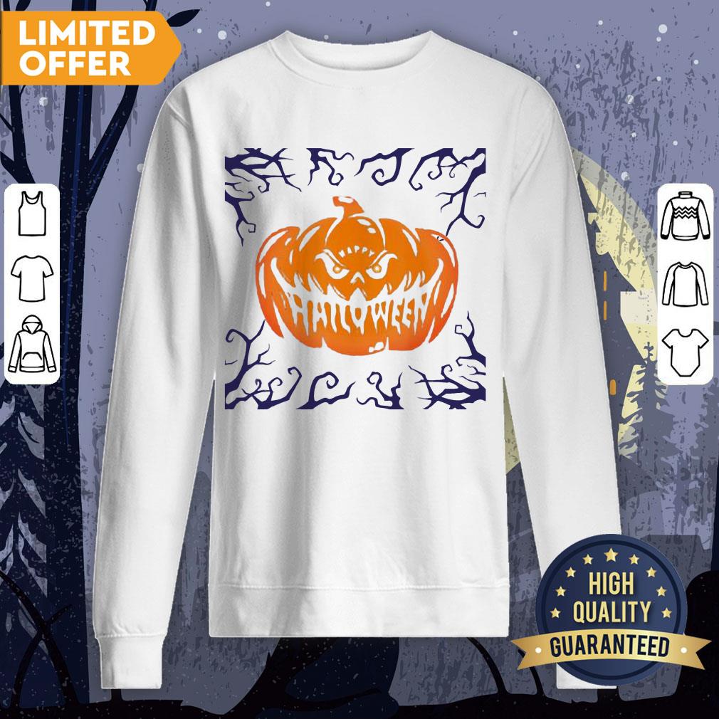 Happy Halloween Shirt Women Men Scary Night Pumpkin Face T-Shirt - Image 4
