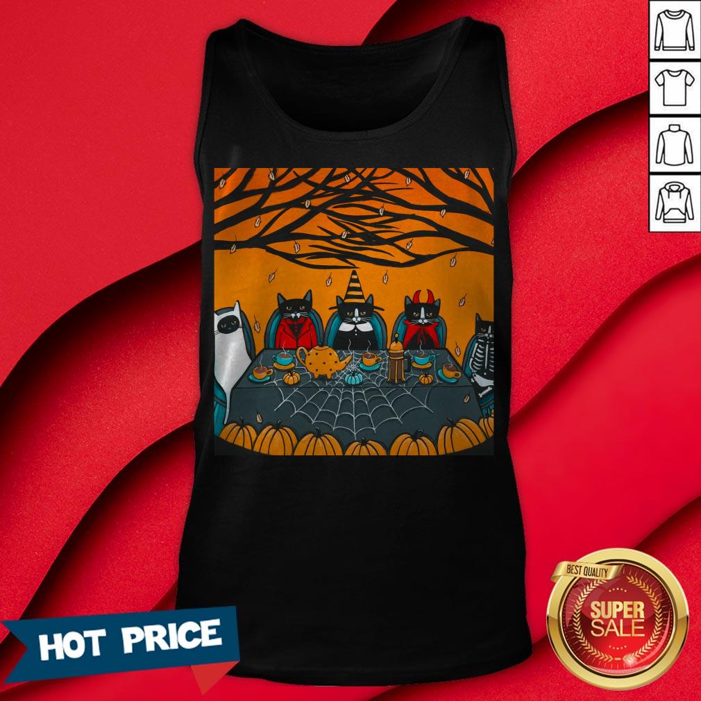 Happy Halloween Tea And Coffee Party Shirt - Image 2