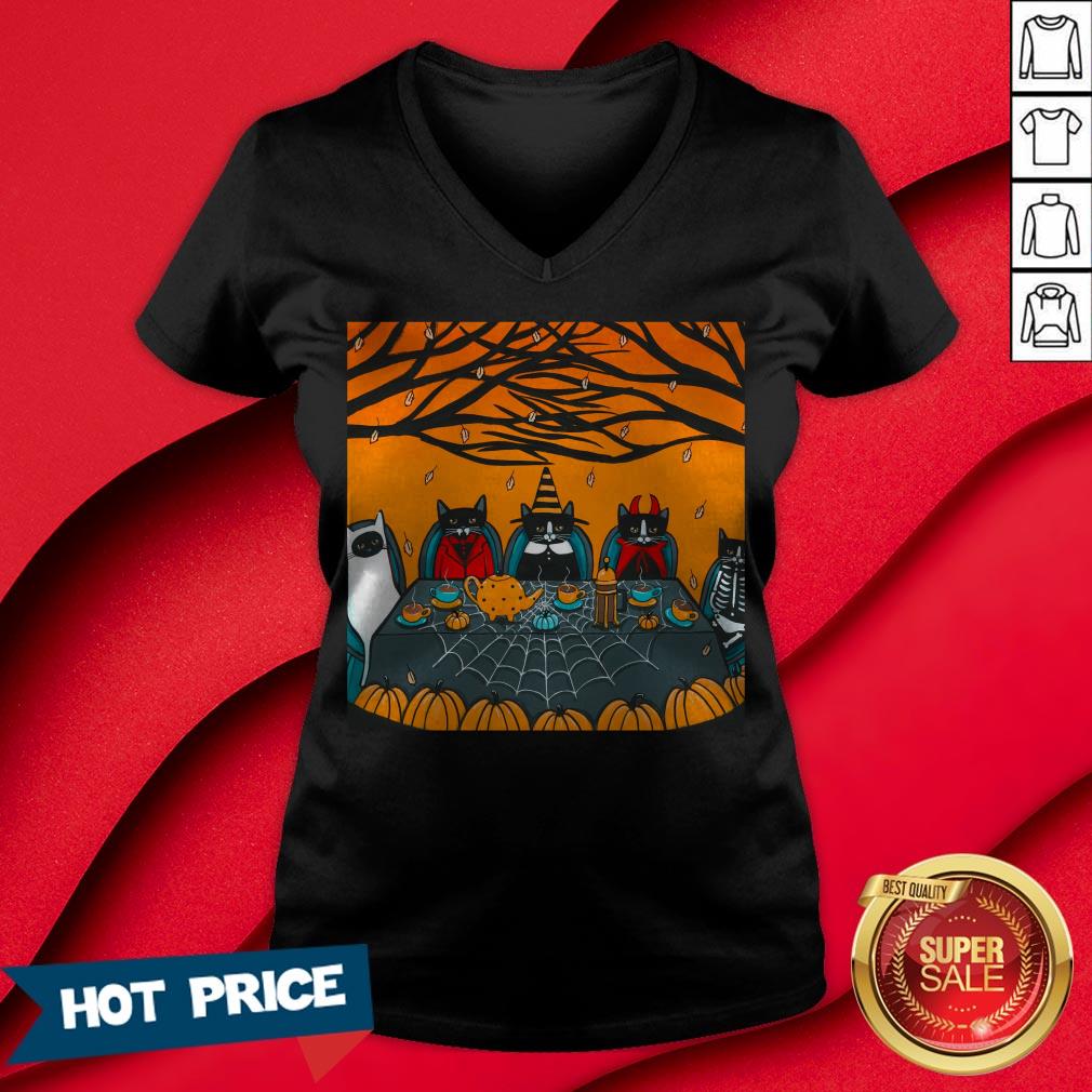 Happy Halloween Tea And Coffee Party Shirt - Image 3