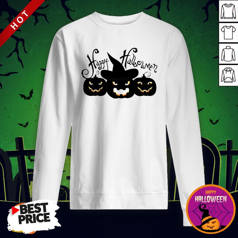 Happy Halloween Witches Pumpkin Shirt - Image 4