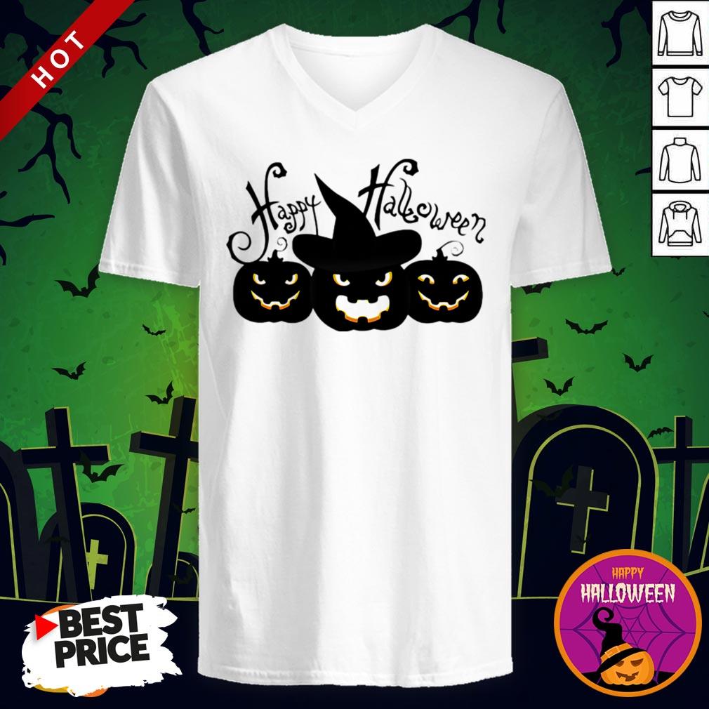 Happy Halloween Witches Pumpkin Shirt - Image 2