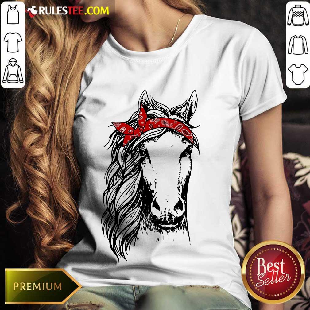 Happy Horse Mom Happy Mothers Day Red Headband Shirt - Image 3