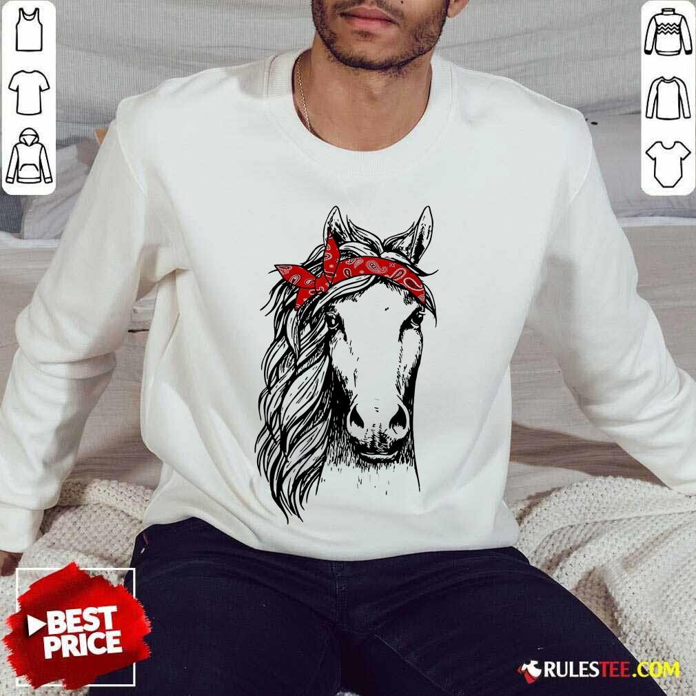 Happy Horse Mom Happy Mothers Day Red Headband Shirt - Image 5