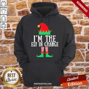 Alternative view of Happy I’m The Elf In Charge Christmas Sweater Shirt