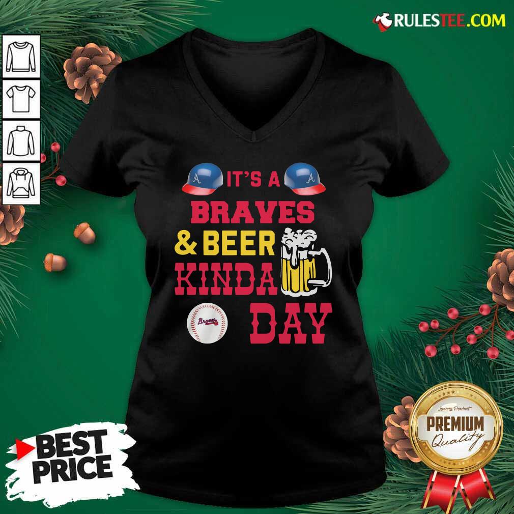 Happy It’s A Atlanta Braves And Beer Kinda Day Shirt - Image 4