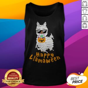 Alternative view of Happy Llamaween Funny Llama Halloween Costume T-Shirt