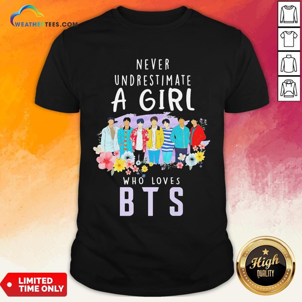 Happy Never Underestimate A Girl Who Loves BTS Shirt