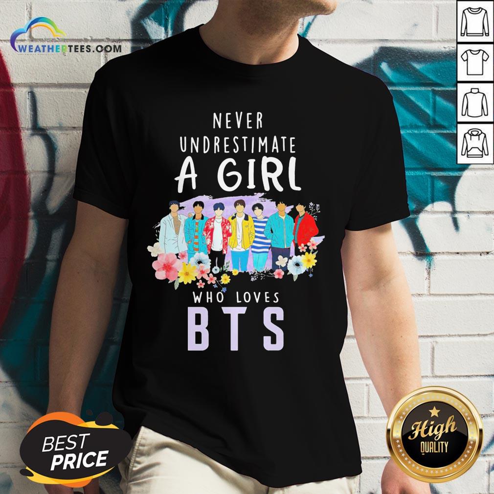 Happy Never Underestimate A Girl Who Loves BTS Shirt - Image 2