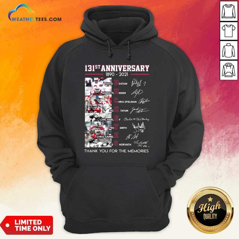 Happy Ohio State Buckeyes Football 131st Anniversary 1890 2021 Thank You For The Memories Signatures Shirt - Image 5