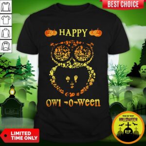 Happy Owl-o-ween Funny Owl Halloween Owl-o-ween T-Shirt