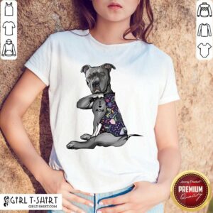 Happy Pitbull Tattoo I Love Mom 2 Shirt