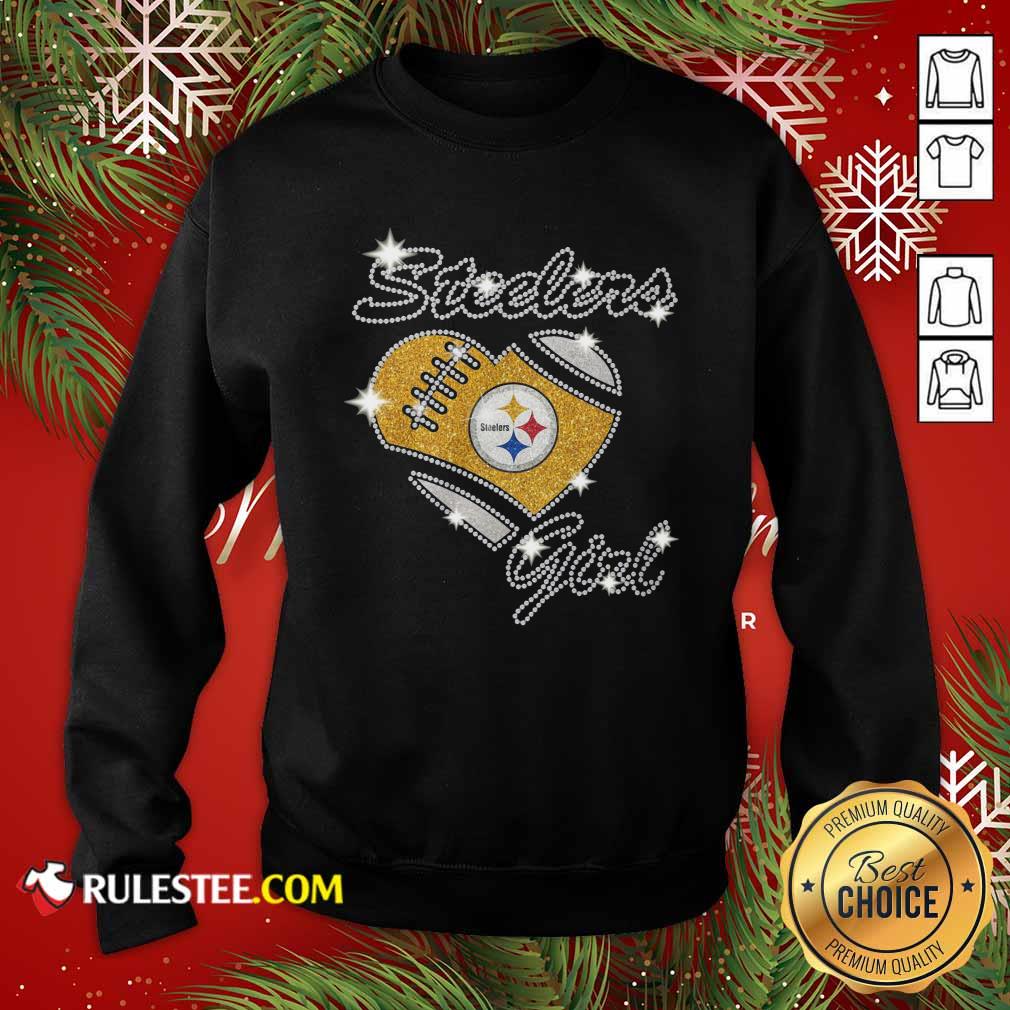 Happy Pittsburgh Steelers Girl Heart Diamond Shirt - Image 2