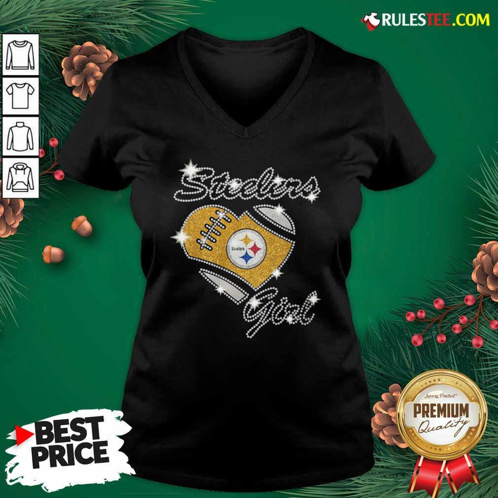 Happy Pittsburgh Steelers Girl Heart Diamond Shirt - Image 4