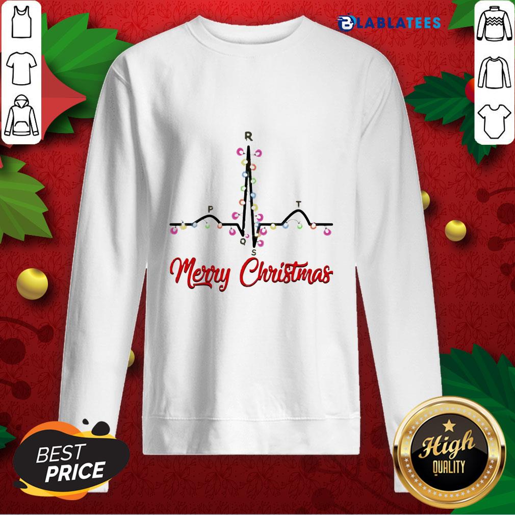 Happy PQRST Heartbeat Christmas Cardiologist Shirt - Image 5