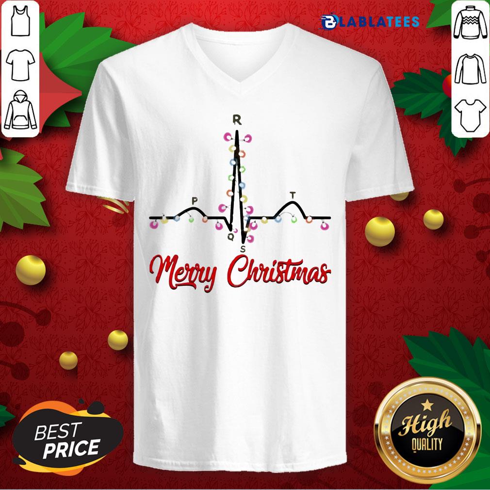Happy PQRST Heartbeat Christmas Cardiologist Shirt - Image 3