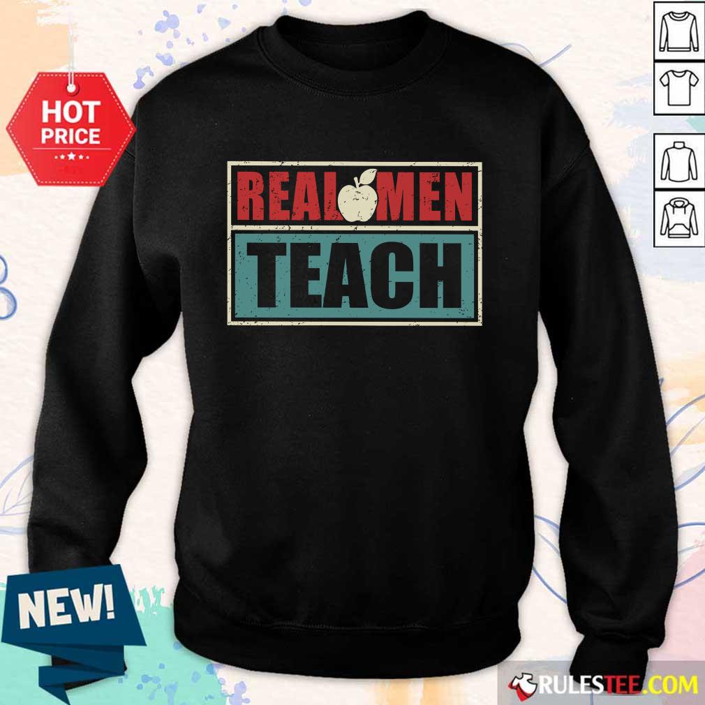 Happy Real Men Teach Apple Vintage Shirt - Image 5