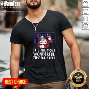 Alternative view of Happy Santa Claus Drink Bud Light It’s The Most Wonderful Time For A Beer Christmas Shirt