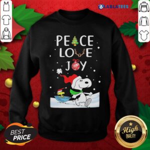 Alternative view of Happy Snoopy And Woodstock Peace Love Joy Christmas 2020 Shirt
