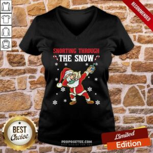 Happy Snorthing Through The Snow Dabbing Santa Claus Face Mask Toilet Paper Hand Sanitizer Shirt