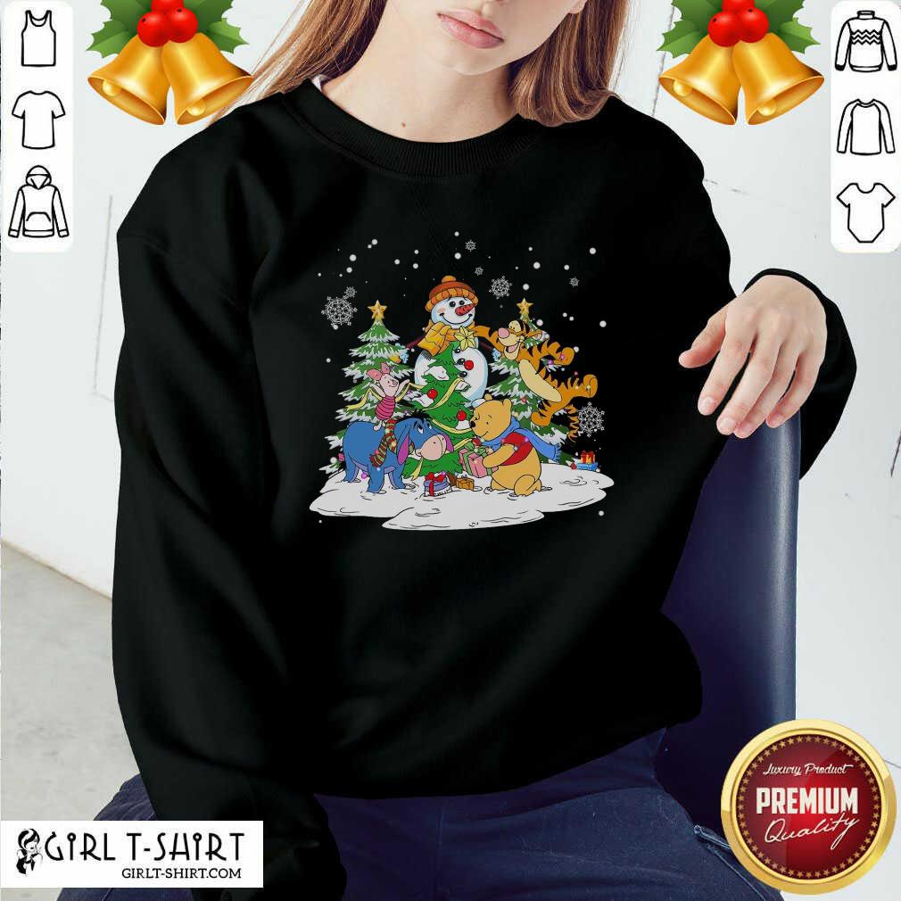 Happy Snowman Bear And Friends Christmas Shirt - Image 3