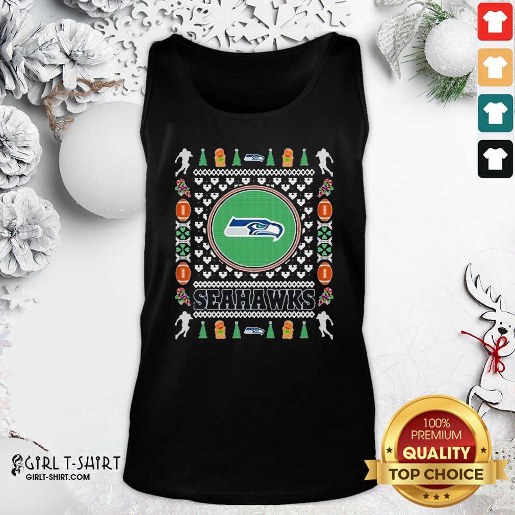 Hot Seattle Seahawks Merry Ugly Christmas Shirt - Image 3