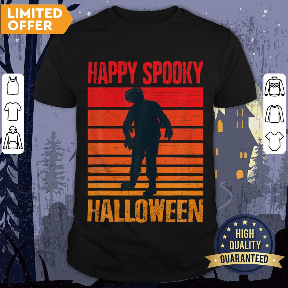 Happy Spooky Halloween Cute Scary Zombie Vintage Funny Shirt