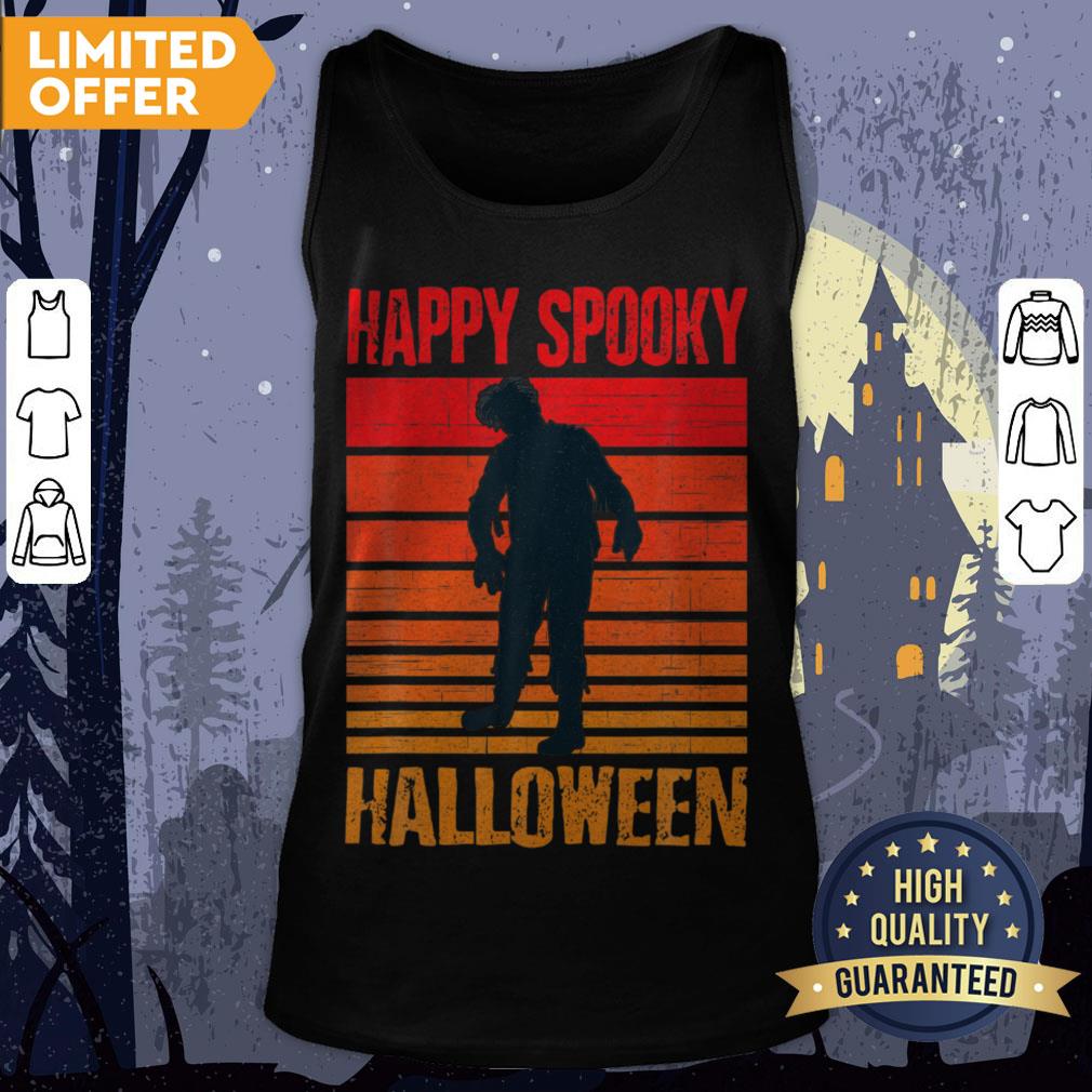 Happy Spooky Halloween Cute Scary Zombie Vintage Funny Shirt - Image 2