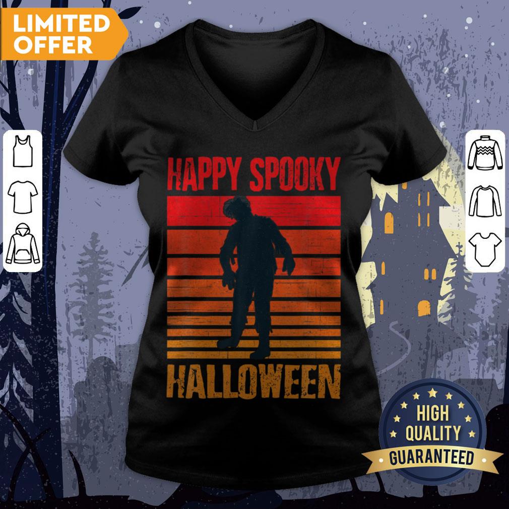 Happy Spooky Halloween Cute Scary Zombie Vintage Funny Shirt - Image 3