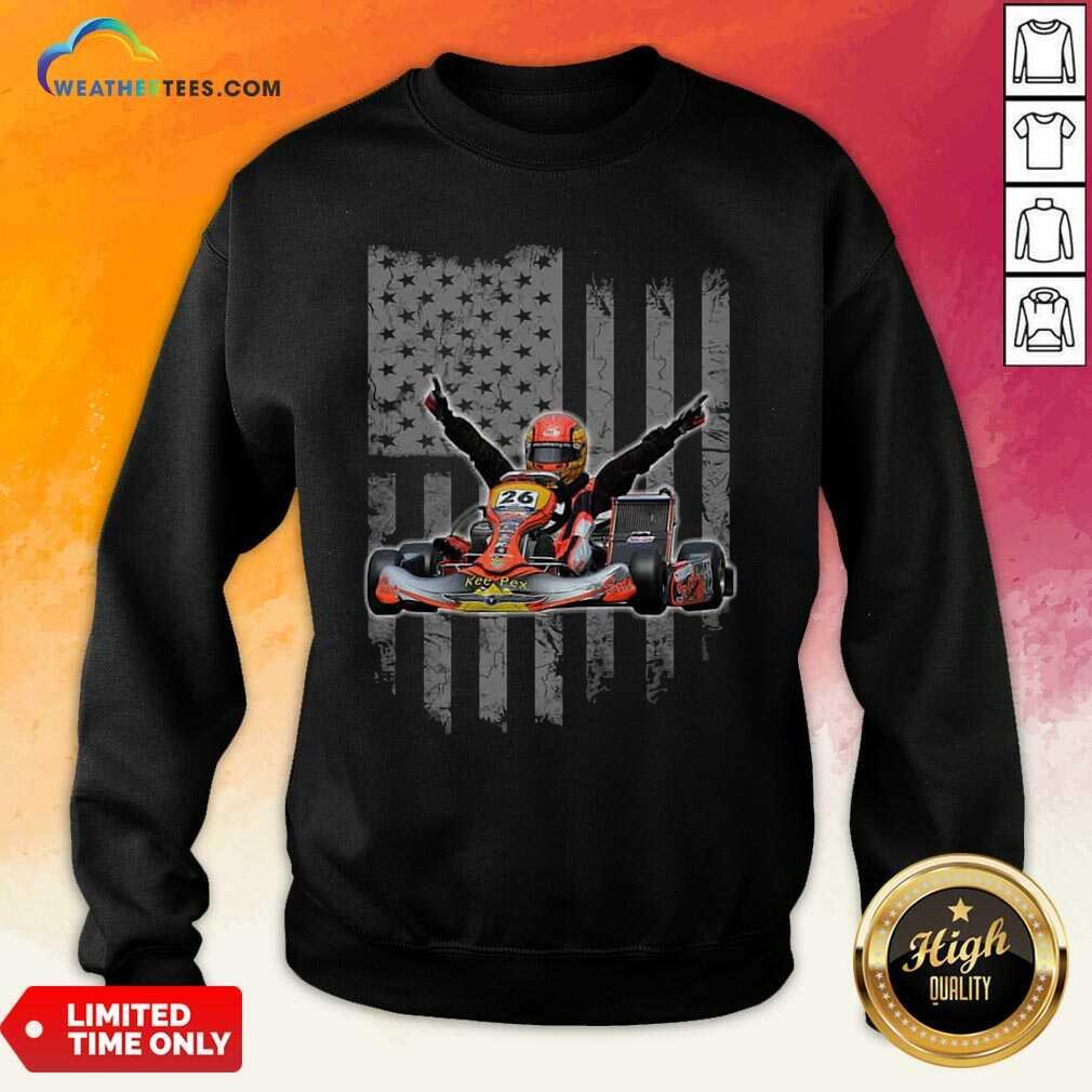 Happy Sports Car Racing American Flag Shirt - Image 4