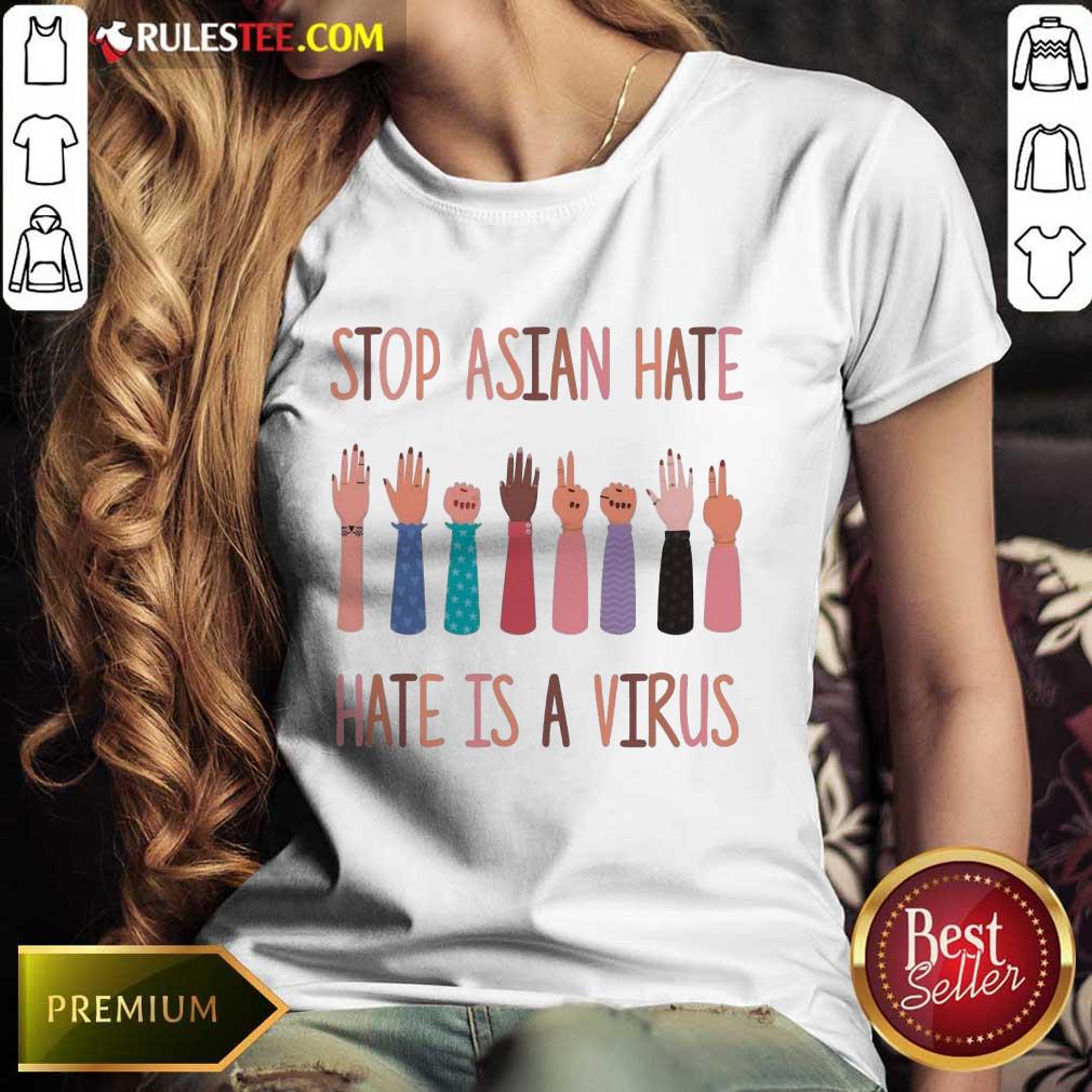 Happy Stop Asian Hate Hate Is A Virus Shirt - Image 2